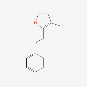 molecular formula C13H14O B15210343 3-Methyl-2-(2-phenylethyl)furan CAS No. 98761-54-7