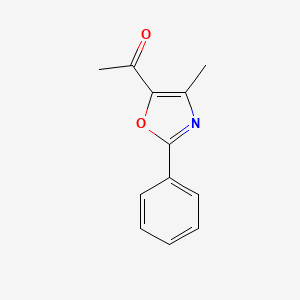 molecular formula C12H11NO2 B15210382 1-(4-Methyl-2-phenyloxazol-5-yl)ethanone 