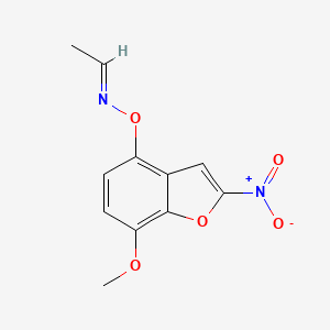 molecular formula C11H10N2O5 B15210403 Acetaldehyde O-(7-methoxy-2-nitrobenzofuran-4-yl) oxime 