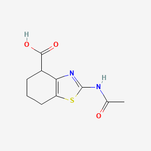 molecular formula C10H12N2O3S B1521044 2-(Acetylamino)-4,5,6,7-tetrahydro-1,3-benzothiazole-4-carboxylic acid CAS No. 1219828-28-0