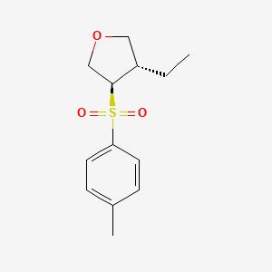 molecular formula C13H18O3S B15210460 Trans-3-ethyl-4-tosyltetrahydrofuran 