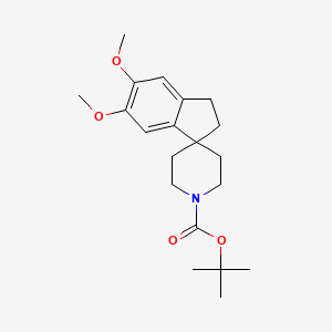 molecular formula C20H29NO4 B1521048 tert-Butyl 5,6-dimethoxy-2,3-dihydrospiro[indene-1,4'-piperidine]-1'-carboxylate CAS No. 1160247-33-5