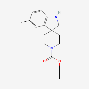molecular formula C18H26N2O2 B1521051 tert-Butyl 5-methylspiro[indoline-3,4'-piperidine]-1'-carboxylate CAS No. 1129411-47-7