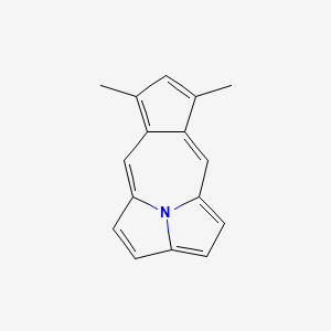 molecular formula C16H13N B15210510 Cyclopent(4,5)azepino(2,1,7-cd)pyrrolizine, 6,8-dimethyl- CAS No. 65738-45-6