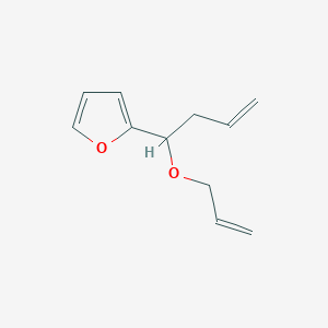 molecular formula C11H14O2 B15210519 Furan, 2-[1-(2-propenyloxy)-3-butenyl]- CAS No. 135218-46-1