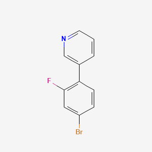 molecular formula C11H7BrFN B1521052 3-(4-Bromo-2-fluorophenyl)pyridine CAS No. 1187163-18-3