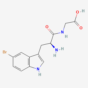 molecular formula C13H14BrN3O3 B15210534 5-Bromo-L-tryptophylglycine CAS No. 918957-45-6