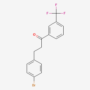 molecular formula C16H12BrF3O B1521056 3-(4-Bromophenyl)-1-(3-(trifluoromethyl)phenyl)propan-1-one CAS No. 898761-74-5