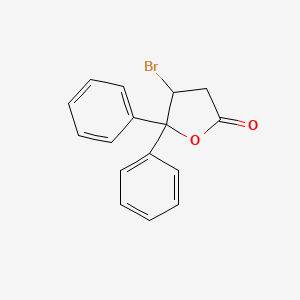 molecular formula C16H13BrO2 B15210565 4-Bromo-5,5-diphenyldihydro-2(3H)-furanone CAS No. 21034-30-0