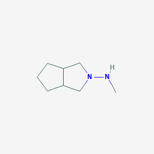 molecular formula C8H16N2 B15210571 N-Methylhexahydrocyclopenta[c]pyrrol-2(1H)-amine CAS No. 54528-01-7