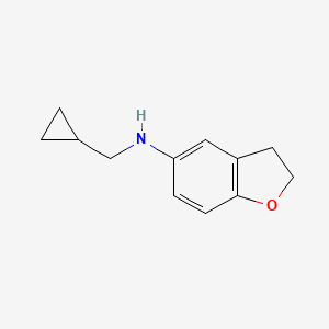 molecular formula C12H15NO B15210609 N-(Cyclopropylmethyl)-2,3-dihydro-1-benzofuran-5-amine CAS No. 61090-73-1