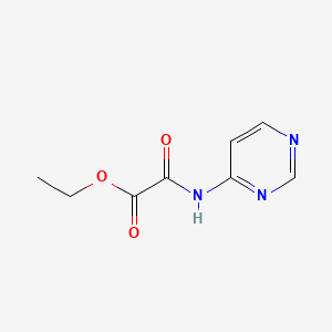 molecular formula C8H9N3O3 B15210611 Acetic acid, oxo(4-pyrimidinylamino)-, ethyl ester CAS No. 75274-22-5