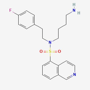 molecular formula C21H24FN3O2S B15210652 N-(4-Aminobutyl)-N-[2-(4-fluorophenyl)ethyl]isoquinoline-5-sulfonamide CAS No. 651307-40-3