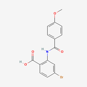 molecular formula C15H12BrNO4 B1521067 4-Bromo-2-(4-methoxybenzamido)benzoic acid CAS No. 1183377-47-0