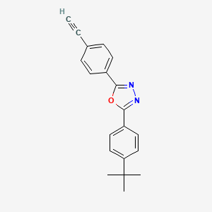 molecular formula C20H18N2O B15210692 2-(4-tert-Butylphenyl)-5-(4-ethynylphenyl)-1,3,4-oxadiazole CAS No. 445220-81-5