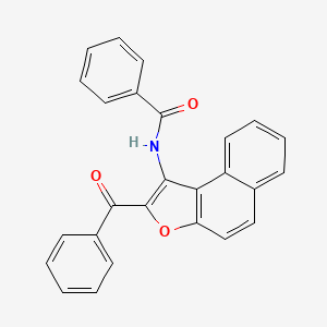 molecular formula C26H17NO3 B15210708 Benzamide, N-(2-benzoylnaphtho[2,1-b]furan-1-yl)- CAS No. 650636-51-4