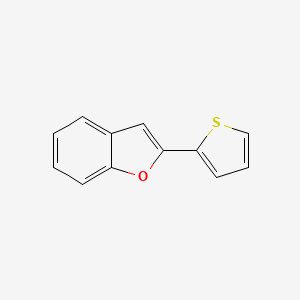molecular formula C12H8OS B15210734 Benzofuran, 2-(2-thienyl)- CAS No. 65246-50-6