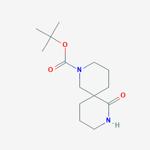 molecular formula C14H24N2O3 B1521075 tert-Butyl 5-oxo-4,10-diazaspiro[5.5]undecane-10-carboxylate CAS No. 923009-54-5