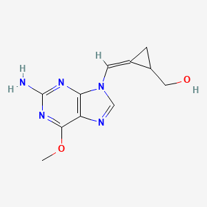molecular formula C11H13N5O2 B15210794 Cyclopropanemethanol, 2-((2-amino-6-methoxy-9H-purin-9-yl)methylene)-, (2Z)- CAS No. 247091-19-6