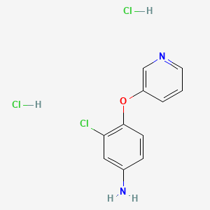 molecular formula C11H10Cl2N2O B1521083 3-Chloro-4-(3-pyridinyloxy)aniline dihydrochloride CAS No. 1185304-58-8