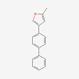 molecular formula C17H14O B15210879 Furan, 4-[1,1'-biphenyl]-4-yl-2-methyl- CAS No. 143360-77-4