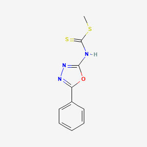 molecular formula C10H9N3OS2 B15210885 Methyl (5-phenyl-1,3,4-oxadiazol-2-yl)carbamodithioate CAS No. 144691-58-7
