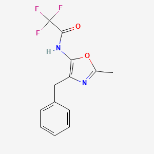 molecular formula C13H11F3N2O2 B15210896 N-(4-Benzyl-2-methyl-1,3-oxazol-5-yl)-2,2,2-trifluoroacetamide CAS No. 87784-06-3