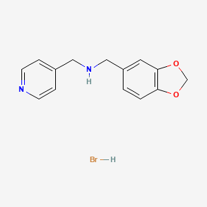 molecular formula C14H15BrN2O2 B1521091 Benzo[1,3]dioxol-5-ylmethyl-pyridin-4-ylmethyl-amine hydrobromide CAS No. 1185298-32-1