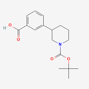 3-{1-[(Tert-butoxy)carbonyl]piperidin-3-yl}benzoic acid