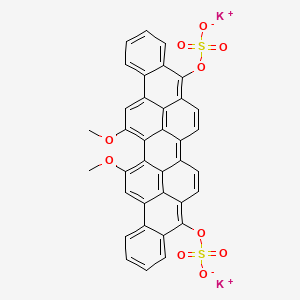 molecular formula C36H20K2O10S2 B15210923 Dipotassium 16,17-dimethoxyanthra(9,1,2-cde)benzo(rst)pentaphene-5,10-diyl bis(sulphate) CAS No. 85391-40-8