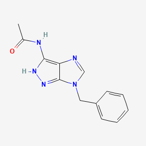 molecular formula C13H13N5O B15210943 N-(6-Benzyl-2,6-dihydroimidazo[4,5-c]pyrazol-3-yl)acetamide CAS No. 821004-32-4