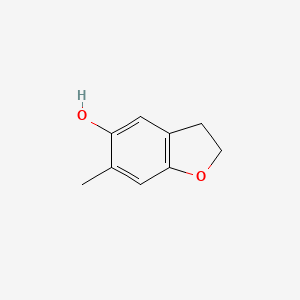 molecular formula C9H10O2 B15210947 6-Methyl-2,3-dihydrobenzofuran-5-ol CAS No. 61948-06-9