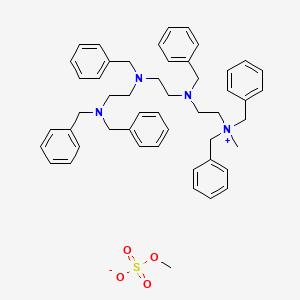 molecular formula C50H60N4O4S B15210955 Dibenzyl(2-(benzyl(2-(benzyl(2-(dibenzylamino)ethyl)amino)ethyl)amino)ethyl)methylammonium methyl sulphate CAS No. 82799-35-7