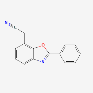 molecular formula C15H10N2O B15210967 (2-Phenyl-1,3-benzoxazol-7-yl)acetonitrile CAS No. 125421-44-5