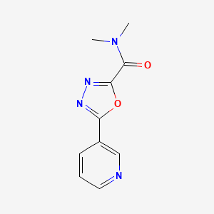molecular formula C10H10N4O2 B15211046 N,N-Dimethyl-5-(pyridin-3-yl)-1,3,4-oxadiazole-2-carboxamide CAS No. 89546-92-9