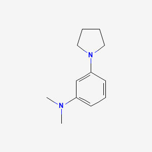molecular formula C12H18N2 B15211058 Benzenamine, N,N-dimethyl-3-(1-pyrrolidinyl)- CAS No. 677276-43-6