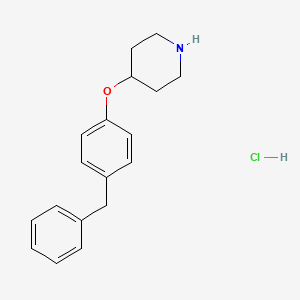 molecular formula C18H22ClNO B1521110 4-(4-Benzylphenoxy)piperidine hydrochloride CAS No. 1185303-07-4