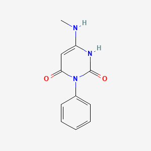 molecular formula C11H11N3O2 B15211136 6-(Methylamino)-3-phenylpyrimidine-2,4(1H,3H)-dione CAS No. 84459-31-4