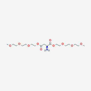 molecular formula C18H35NO10 B15211226 Bis{2-[2-(2-methoxyethoxy)ethoxy]ethyl} L-aspartate CAS No. 646530-55-4