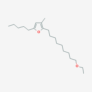 molecular formula C21H38O2 B15211243 2-(9-Ethoxynonyl)-3-methyl-5-pentylfuran CAS No. 88646-99-5