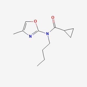 molecular formula C12H18N2O2 B15211290 N-Butyl-N-(4-methyl-1,3-oxazol-2-yl)cyclopropanecarboxamide CAS No. 57067-79-5
