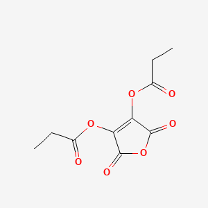 molecular formula C10H10O7 B15211320 Maleic anhydride, dihydroxy-, dipropionate CAS No. 5837-63-8