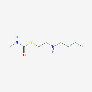 molecular formula C8H18N2OS B15211333 Carbamothioic acid, methyl-, S-[2-(butylamino)ethyl] ester CAS No. 652154-36-4