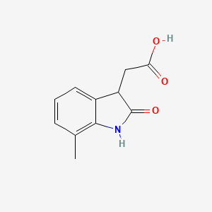 (7-Methyl-2-oxo-2,3-dihydro-1H-indol-3-yl)acetic acid