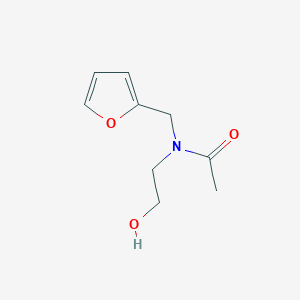 molecular formula C9H13NO3 B15211371 N-(furan-2-ylmethyl)-N-(2-hydroxyethyl)acetamide CAS No. 10246-16-9
