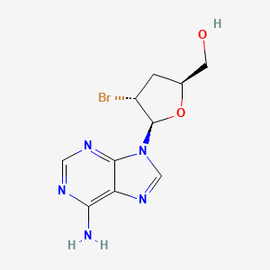 molecular formula C10H12BrN5O2 B15211379 Adenosine, 2'-bromo-2',3'-dideoxy- CAS No. 115941-55-4