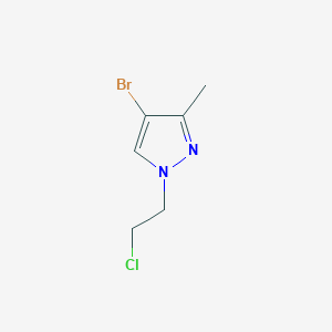 molecular formula C6H8BrClN2 B1521138 4-Bromo-1-(2-chloroethyl)-3-methyl-1H-pyrazole CAS No. 108354-38-7