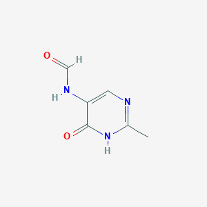 molecular formula C6H7N3O2 B15211387 N-(2-Methyl-6-oxo-1,6-dihydropyrimidin-5-yl)formamide CAS No. 106289-06-9