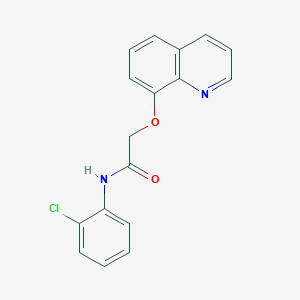 molecular formula C17H13ClN2O2 B15211410 Acetamide, N-(2-chlorophenyl)-2-(8-quinolinyloxy)- CAS No. 867257-77-0