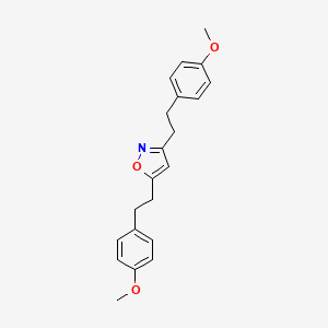 molecular formula C21H23NO3 B15211439 3,5-Bis(4-methoxyphenethyl)isoxazole CAS No. 88537-37-5
